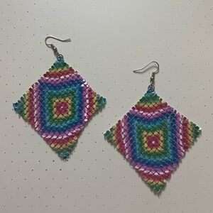Multicolor Geometric Earrings